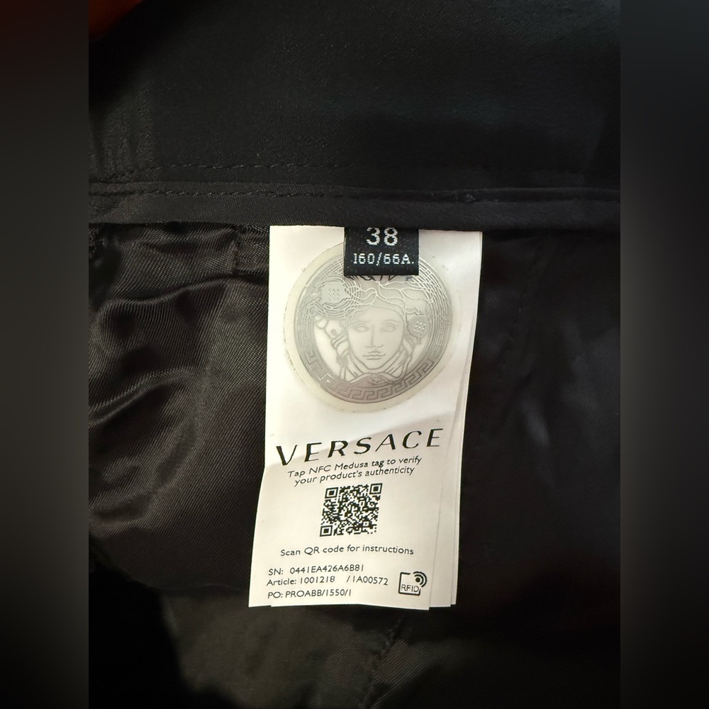 Versace Black Boot-Cut Flare Pants - Picture 8 of 9